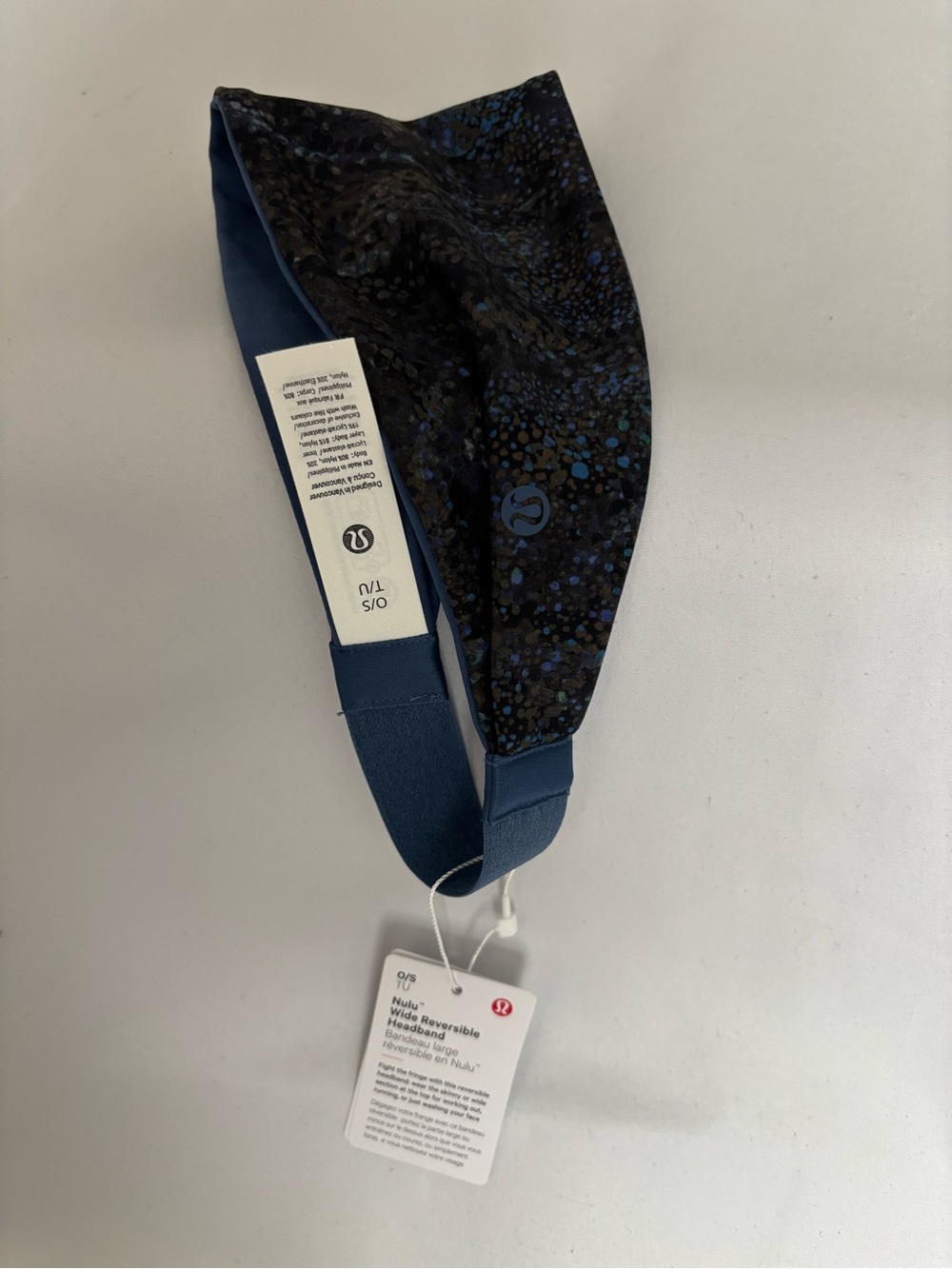 lululemon Navy and Black Reversible Headband